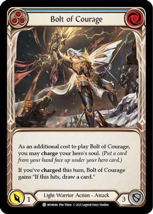 Bolt of Courage (Blue) (MON044) - Monarch 1st Edition Rainbow Foil