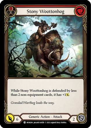 Stony Woottonhog (Red) (MON284) - Monarch Unlimited Edition Rainbow Foil