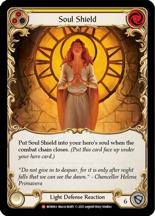 Soul Shield (MON063) - Monarch 1st Edition Rainbow Foil