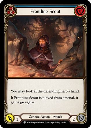 Frontline Scout (Blue) (MON274) - Monarch Unlimited Edition Rainbow Foil