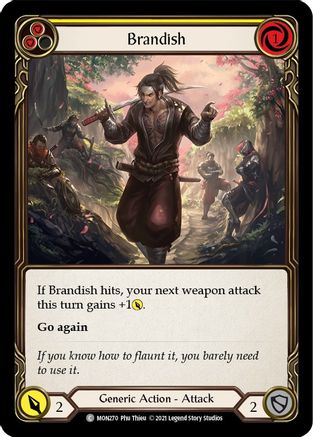 Brandish (Yellow) (MON270) - Monarch 1st Edition Rainbow Foil