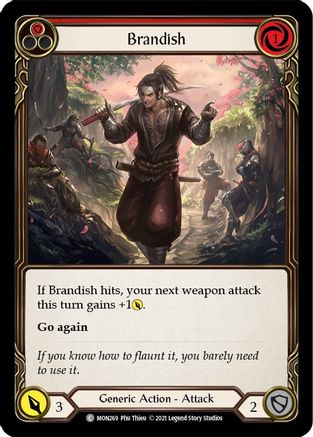 Brandish (Red) (MON269) - Monarch 1st Edition Rainbow Foil