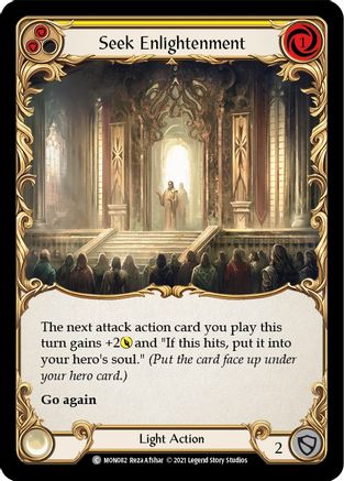 Seek Enlightenment (Yellow) (MON082) - Monarch Unlimited Edition Rainbow Foil