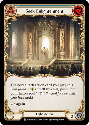 Seek Enlightenment (Blue) (MON083) - Monarch Unlimited Edition Rainbow Foil