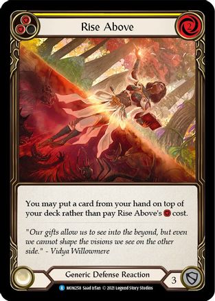 Rise Above (Yellow) (MON258) - Monarch 1st Edition Rainbow Foil