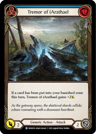 Tremor of iArathael (Blue) (MON256) - Monarch Unlimited Edition Rainbow Foil