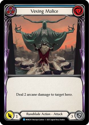 Vexing Malice (Blue) (MON234) - Monarch Unlimited Edition Rainbow Foil