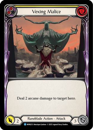 Vexing Malice (Yellow) (MON233) - Monarch Unlimited Edition