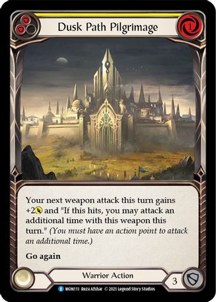 Dusk Path Pilgrimage (Yellow) (MON111) - Monarch Unlimited Edition Rainbow Foil