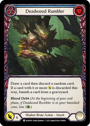 Deadwood Rumbler (Blue) (MON140) - Monarch Unlimited Edition Rainbow Foil