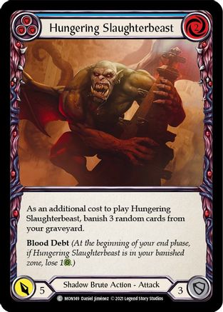 Hungering Slaughterbeast (Blue) (MON149) - Monarch Unlimited Edition Rainbow Foil