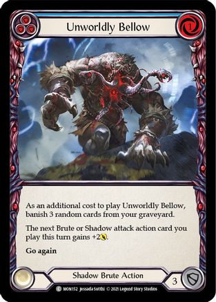 Unworldly Bellow (Blue) (MON152) - Monarch Unlimited Edition Rainbow Foil