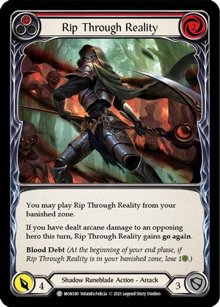Rip Through Reality (Red) (MON180) - Monarch 1st Edition Rainbow Foil