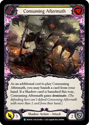 Consuming Aftermath (Yellow) (MON196) - Monarch Unlimited Edition Rainbow Foil