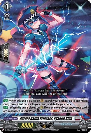 Aurora Battle Princess, Kyanite Blue (D-SD05/003EN) - D-SD05: Tomari Seto -Aurora Valkyrie-