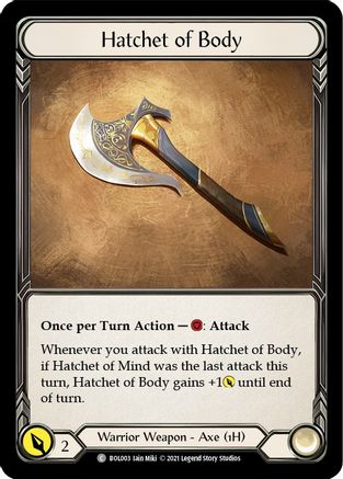 Hatchet of Body (BOL003) - Blitz Deck: Monarch - Boltyn
