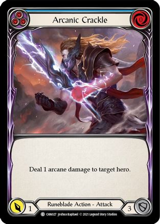 Arcanic Crackle (Blue) (CHN027) - Blitz Deck: Monarch - Chane