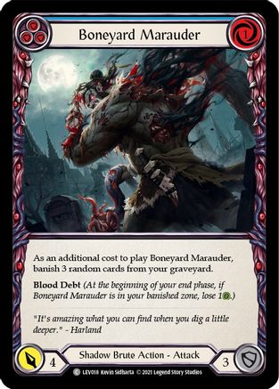 Boneyard Marauder (Blue) (LEV018) - Blitz Deck: Monarch - Levia
