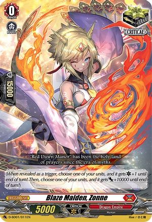 Blaze Maiden, Zonne (D-SD01/011EN) - D-SD01: Yu-yu Kondo -Holy Dragon-