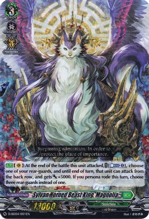 Sylvan Horned Beast King, Magnolia (RRR Foil) (D-SD04/001EN) - D-SD04: Megumi Okura -Sylvan King-