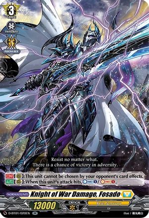 Knight of War Damage, Fosado (D-BT01/020EN) - D-BT01: Genesis of the Five Greats