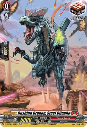 Rushing Dragon, Steel Dilopho (Holo) (D-BT01/H08EN) - D-BT01: Genesis of the Five Greats