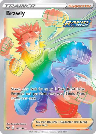 Brawly (Secret) 212/198 - Holofoil SWSH06 Chilling Reign - Secret Rare