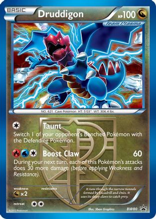 Druddigon (Team Plasma) BW80 - Holofoil Black and White Promos - Promo