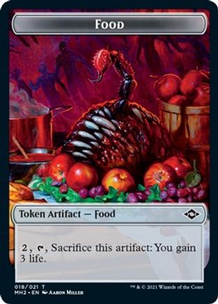 Food (018) // Crab Double-Sided Token (MH2-18 // 2) - Modern Horizons 2
