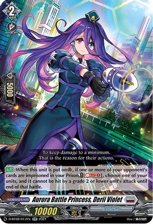 Aurora Battle Princess, Derii Violet (D-BT02/017EN) - D-BT02: A Brush with the Legends
