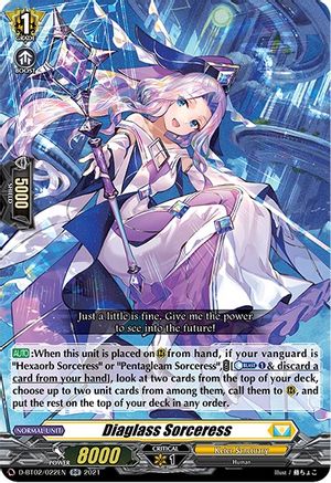Diaglass Sorceress (D-BT02/022EN) - D-BT02: A Brush with the Legends