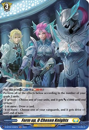Form up, O Chosen Knights (Holo) (D-BT02/H36EN) - D-BT02: A Brush with the Legends