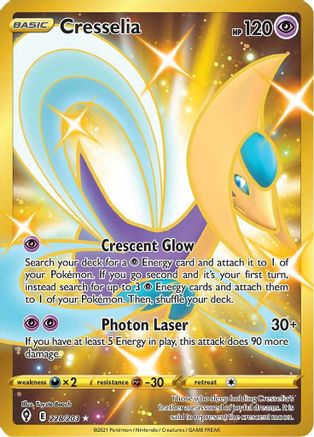 Cresselia (Secret) 228/203 - Holofoil SWSH07 Evolving Skies - Secret Rare