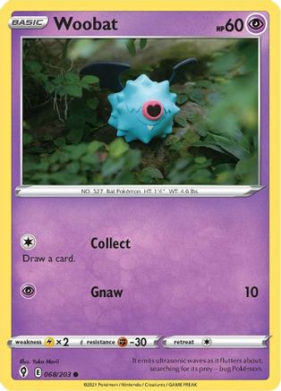 Woobat 068/203 SWSH07 Evolving Skies - Common