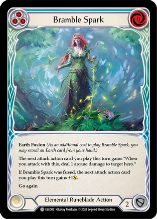 Bramble Spark (Blue) (ELE087) - Tales of Aria 1st Edition Rainbow Foil