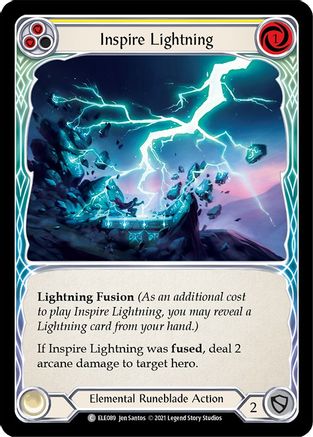 Inspire Lightning (Yellow) (ELE089) - Tales of Aria Unlimited Edition Rainbow Foil