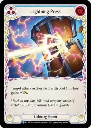 Lightning Press (Blue) (ELE185) - Tales of Aria Unlimited Edition Rainbow Foil