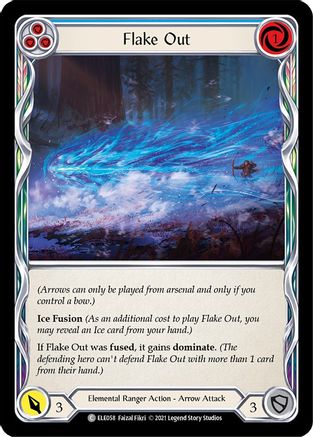 Flake Out (Blue) (ELE058) - Tales of Aria 1st Edition Rainbow Foil