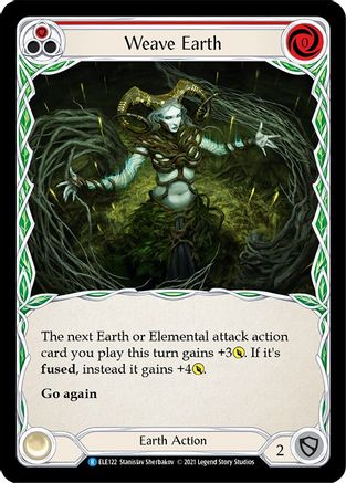 Weave Earth (Red) (ELE122) - Tales of Aria Unlimited Edition Rainbow Foil