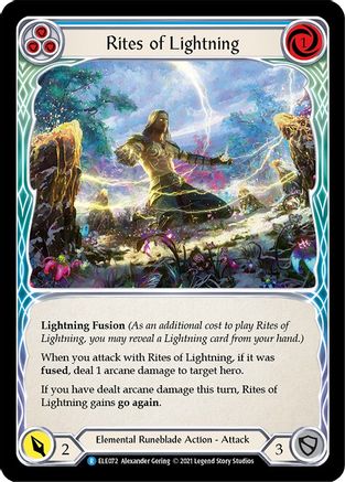 Rites of Lightning (Blue) (ELE072) - Tales of Aria Unlimited Edition Rainbow Foil