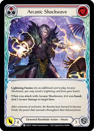 Arcanic Shockwave (Red) (ELE073) - Tales of Aria 1st Edition Rainbow Foil