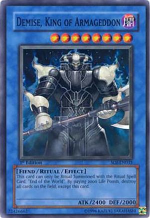 Demise, King of Armageddon (SOI-EN035) - Shadow of Infinity 1st Edition
