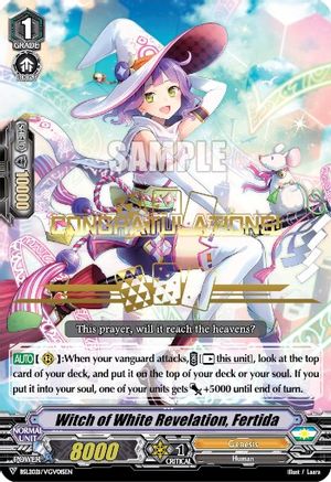 Witch of White Revelation, Fertida (Hot Stamped) (BSL2021/VGV01SEN) - Bushiroad Event Cards