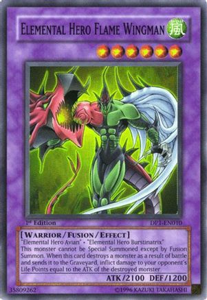 Elemental HERO Flame Wingman (DP1-EN010) - Duelist Pack 1: Jaden Yuki 1st Edition