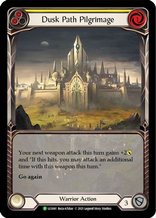 Dusk Path Pilgrimage (Yellow) - LGS061 (LGS061) - Flesh and Blood: Promo Cards Rainbow Foil