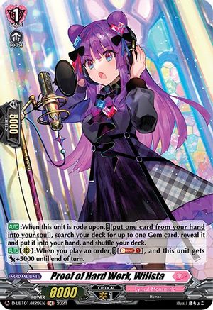 Proof of Hard Work, Wilista (Holo) (D-LBT01/H29EN) - D-LBT01: Lyrical Melody