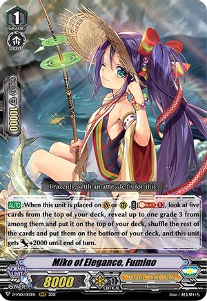 Miko of Elegance, Fumino (D-VS01/013EN) - D-VS01: V Clan Collection Vol.1