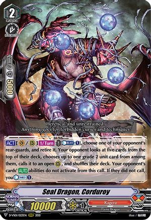Seal Dragon, Corduroy (D-VS01/023EN) - D-VS01: V Clan Collection Vol.1