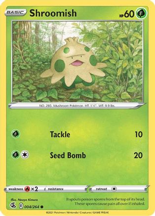 Shroomish 004/264 - Reverse Holofoil SWSH08 Fusion Strike - Common