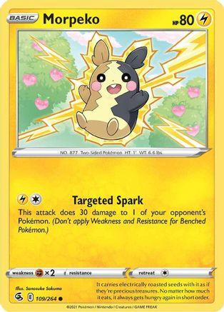 Morpeko (109) 109/264 - Reverse Holofoil SWSH08 Fusion Strike - Common